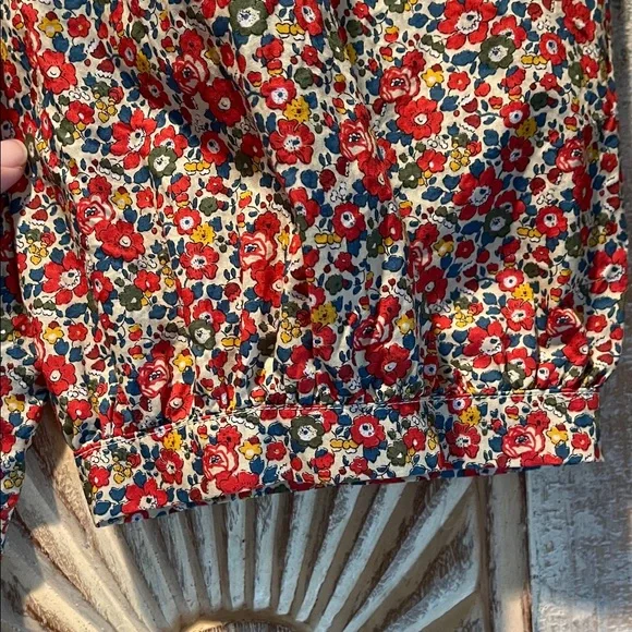 Wildseed Stitches Liberty of London, 3/4 Sleeve, Peter Pan Collar Blouse  XXL/16 - Picture 5 of 9